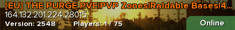 [EU] THE PURGE PVE|PVP Zones|Raidable Bases|4 levels Heli