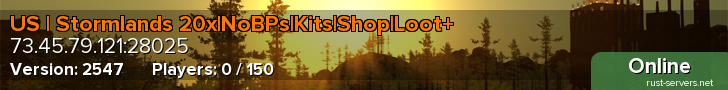 US | Stormlands 20x|NoBPs|Kits|Shop|Loot+