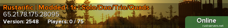 Rustarific | Modded | 1x | Solo/Duo/Trio/Quads