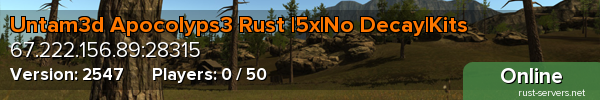 Untam3d Apocolyps3 Rust |5x|No Decay|Kits