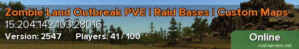 Zombie Land PVE #1 | Raidable NPC bases | Custom Maps