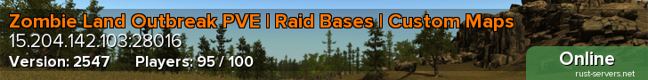 Zombie Land Outbreak PVE | Raid Bases | Custom Maps