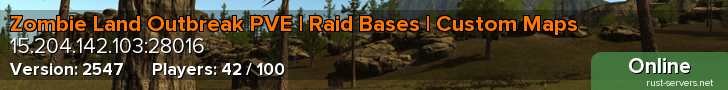 Zombie Land PVE #1 | Raidable NPC bases | Custom Maps