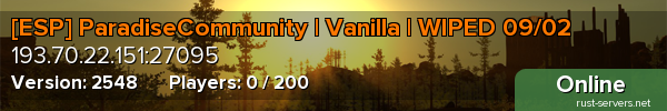 [ESP] ParadiseCommunity | Vanilla | WIPED 09/02