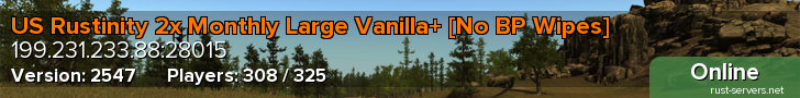 US Rustinity 2x Monthly Large Vanilla+ [No BP Wipes]