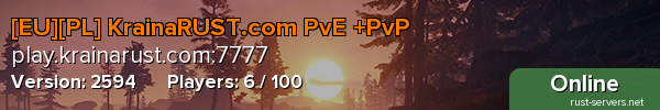 [EU/PL] KrainaRUST.com PvE +PvP