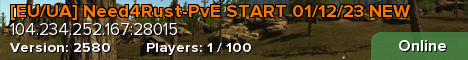 [EU/UA] Need4Rust-PvE START 01/12/23 NEW