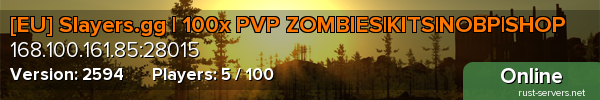 [EU] Slayers.gg | 100x PVP ZOMBIES|KITS|NOBP|SHOP