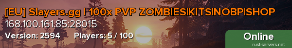 [EU] Slayers.gg | 100x PVP ZOMBIES|KITS|NOBP|SHOP