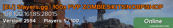 [EU] Slayers.gg | 100x PVP ZOMBIES|KITS|NOBP|SHOP