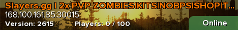 Slayers.gg | 2x PVP ZOMBIES|KITS|NOBPS|SHOP|TP
