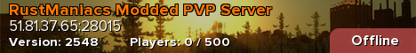 RustManiacs Modded PVP Server