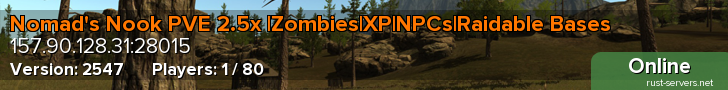 Nomad's Nook PVE |XP|NPCs|Events|Raidable Bases