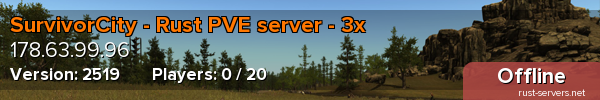 SurvivorCity - Rust PVE server - 3x