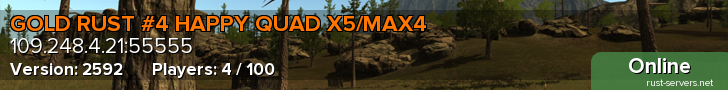 GOLD RUST #4 HAPPY QUAD X5/MAX4