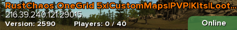 RustChaos OneGrid 5x|CustomMaps|PVP|Kits|Loot+ [US]