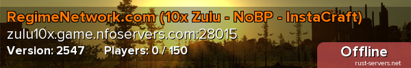 RegimeNetwork.com (10x Zulu - NoBP - InstaCraft)
