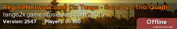 RegimeNetwork.com (2x Tango - Solo/Duo/Trio/Quad)