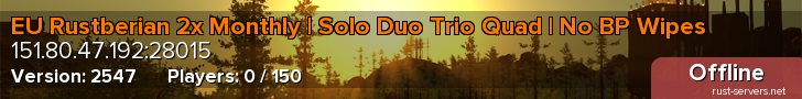 EU Rustberian 2x Monthly | Solo Duo Trio Quad | No BP Wipes