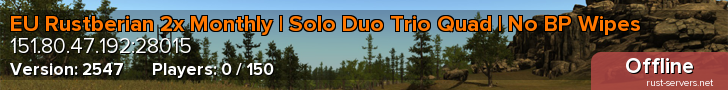EU Rustberian 2x Monthly | Solo Duo Trio Quad | No BP Wipes