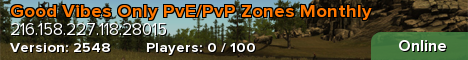 Good Vibes Only PvE/PvP Zones Monthly