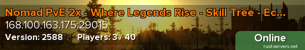 Nomad PvE 2x - Where Legends Rise - Skill Tree - Economy