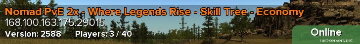 Nomad PvE 2x - Where Legends Rise - Skill Tree - Economy