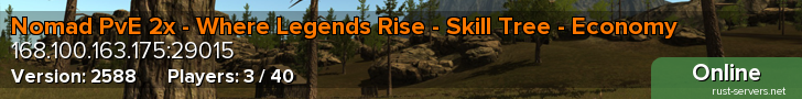 Nomad PvE 2x - Where Legends Rise - Skill Tree - Economy