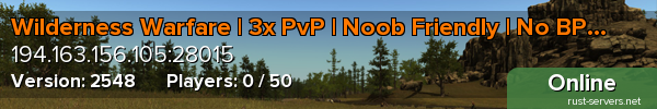 Wilderness Warfare | 3x PvP | Noob Friendly | No BP Wipe
