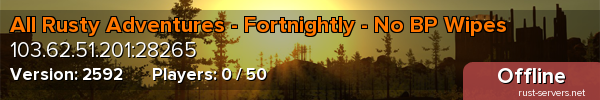 All Rusty Adventures - Fortnightly - No BP Wipes