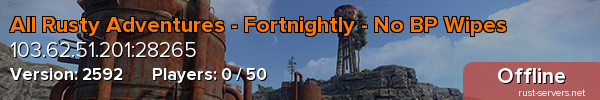 All Rusty Adventures - Fortnightly - No BP Wipes