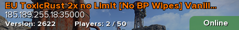 EU ToxicRust 2x no Limit [No BP Wipes] Vanilla+