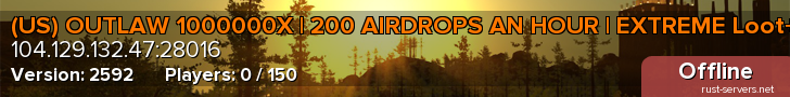 (US) OUTLAW 1000000X | 200 AIRDROPS AN HOUR | EXTREME Loot+