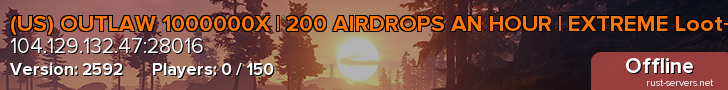 (US) OUTLAW 1000000X | 200 AIRDROPS AN HOUR | EXTREME Loot+