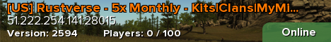 [US] Rustverse - 5x Monthly - Kits|Clans|MyMini|TP|Shop