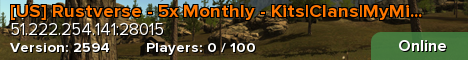 [US] Rustverse - 5x Monthly - Kits|Clans|MyMini|TP|Shop