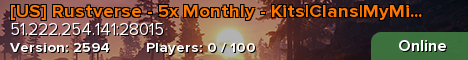 [US] Rustverse - 5x Monthly - Kits|Clans|MyMini|TP|Shop