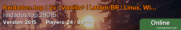 Raidados.top | 2x | Vanilla+ | Latam/BR | Linux, Win e MacOS