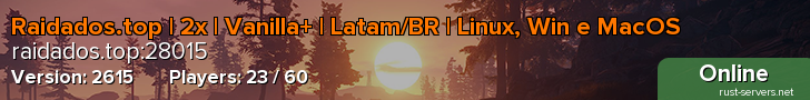 Raidados.top | 2x | Vanilla+ | Latam/BR | Linux, Win e MacOS