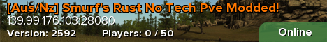 [Aus/Nz] Smurf's Rust No Tech Pve Modded!