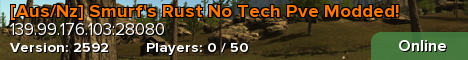 [Aus/Nz] Smurf's Rust No Tech Pve Modded!