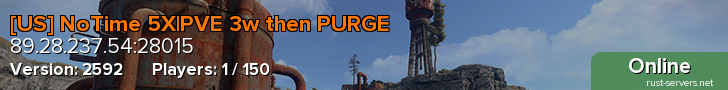 [US] NoTime 5X|PVE 3w then PURGE