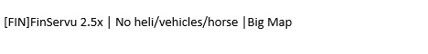 [FIN] 2.5x | No Cars/Helis/Horse | Cheap Upkeep | Monthly