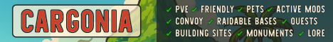CARGONIA | PvE | Vanilla+ | Monuments | Convoy | Quests