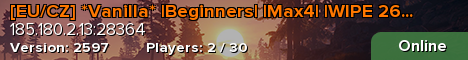 [EU/CZ] *Vanilla* |Beginners| |Max4| |WIPE 26.9| PVP
