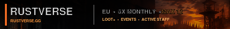 [EU] Rustverse - 5X Monthly - Max 12 - Loot+ - Events